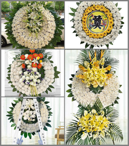 广东梅州市五华县华城镇新亨村花圈速递