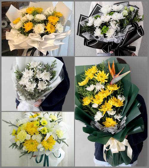 广东梅州市五华县华城镇新亨村白事花束代送